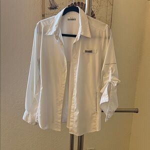 Columbia Women's White Button Down Shirt